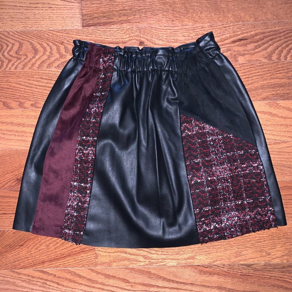 Zara Basic Collection Patchwork Mini Skirt Small - image 2
